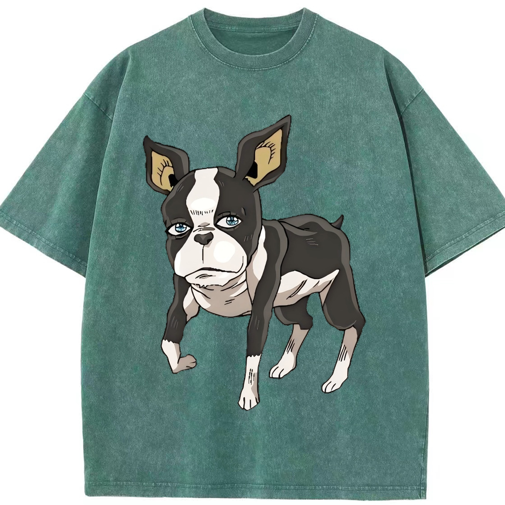 （画像用） ジョジョの奇妙な冒険 イギー JoJo's Bizarre Adventure Iggy 綿100% ヴィンテージ風 半袖Tシャツ（フロントプリント）